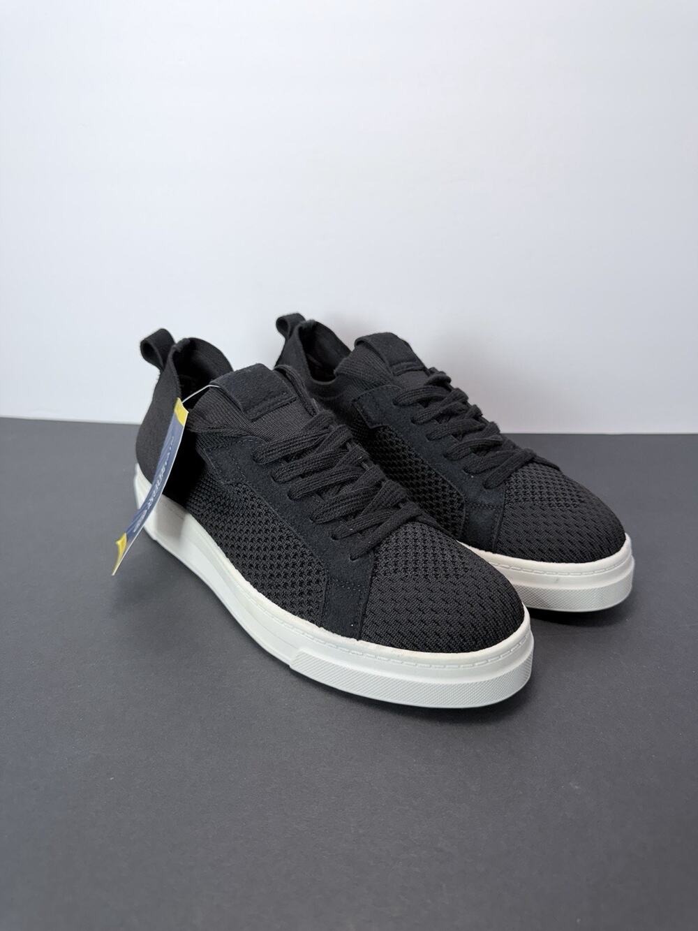 White Mountain Black Knit Lace-Up Low Top Athletic Sneaker Sz 8 Style 990451716